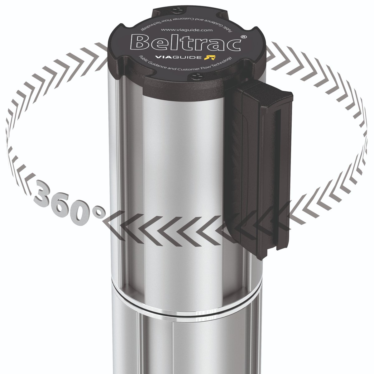 The Beltrac Twist follows the belt in all directions so that the post itself does not have to be rotated. Isn't that music to the ears?

#viaguide #publicguidance #crowdcontrol #madeingermany #arnsberg #sauerland #beltrac #beltbarrier #beltpost #stanchion