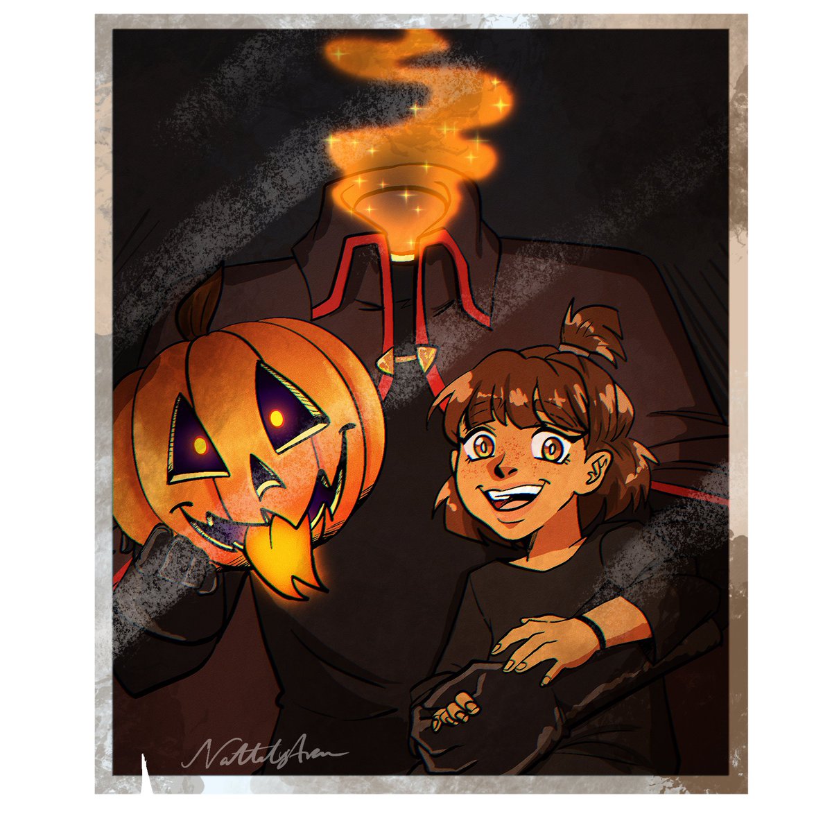 NattalyAra's tweet photo. “Mia the Little Witch and Uncle Jack”

#halloween #halloweenart #art #Halloween2022 https://t.co/3X6dLa6abQ