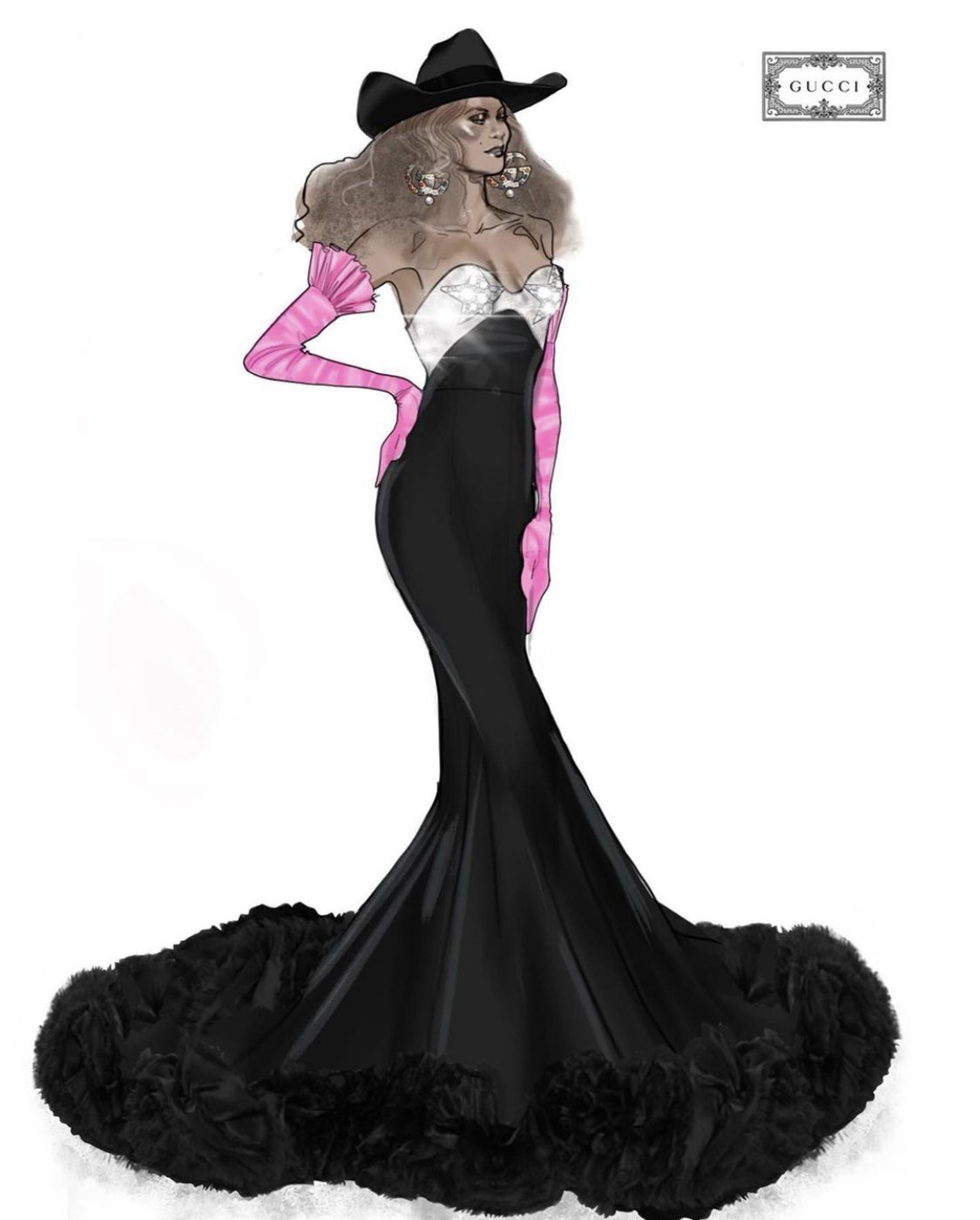 Beyonce store gucci dress
