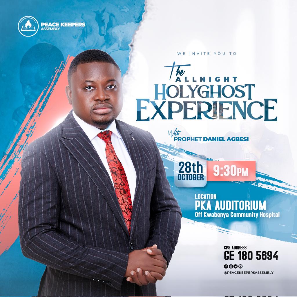 PeaceKeepersInt's tweet photo. The power of God will be present to change your story for good.
Join us as we encounter divinity in prayer, praise and the prophetic word; tomorrow Friday, 9:30pm, at the PKA Auditorium, off the Kwabenya Community Hospital.
#PKA #PrayerAddicts #TAGHE #TheGodAdvantage2022 https://t.co/hUGVgWJtPd