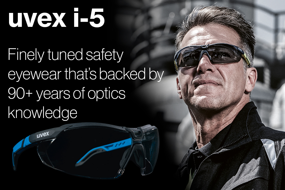 The sophisticated features of the uvex i-5 provide superior wearer comfort even when worn for long periods. Suppliers ➡️ ow.ly/nBwq50FrsOE @uvexsafetygroup is a supply partner of Eurosafe. #ppe #healthandsafety