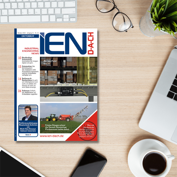 Jetzt online verfügbar: IEN D-A-CH Oktober Ausgabe mit sps Spezial | Ab ins Feld: Dezentrale Stromversorgung | Bürstenlose DC-Motoren helfen bei der exakten Düngerdosierung |