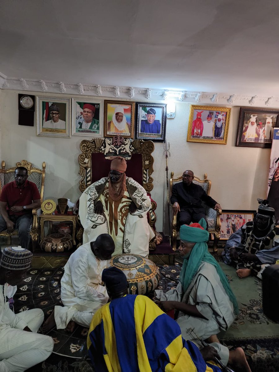 PeterObi's tweet photo. During my recent visit to the flooded areas of Taraba State, I had the honour of calling on HRH Alh. Abubakar S. Danbawuro, The SARKI of Ibi. -PO https://t.co/K8lbCiCnaN