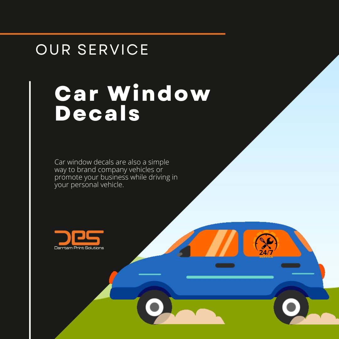DarrtamS's tweet image. Looking for an excellent way to promote a variety of things on your vehicle's window? 

Our #CUSTOMCARWINDOWDECALS are also a simple way to brand company vehicles or promote your business while driving in your personal vehicle.

#carwindowdecals #DarrtamPrintSolutions