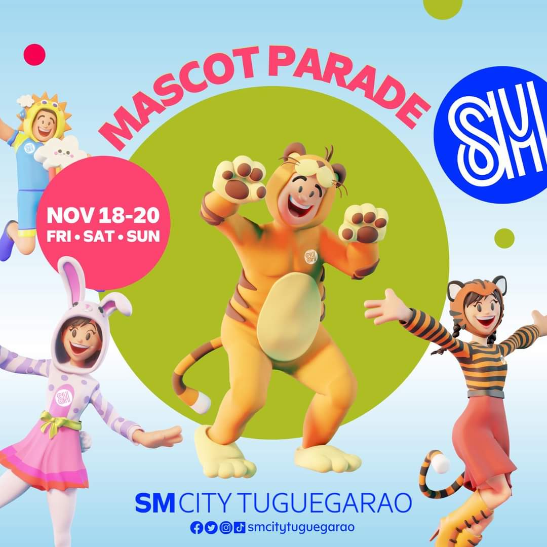 Get ready for a fun adventure at SM City Tuguegarao’s Mascot Parade! 🥳

Meet the joyful characters waiting to welcome you on Nov 18, 2022! 😍

#EverythingsHereAtSM
#YoureAlwaysWelcomeHere
#SMCityTuguegarao