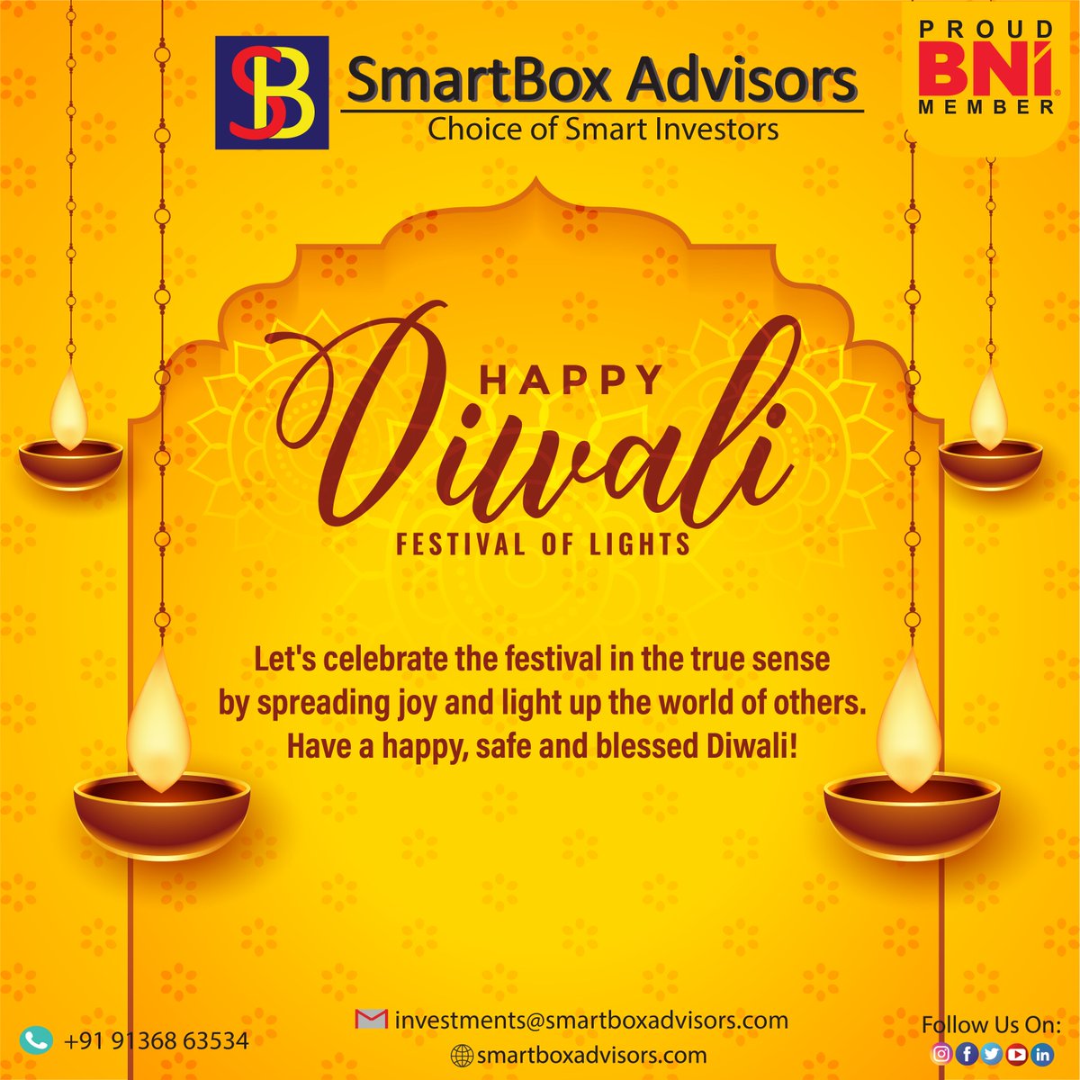 SmartboxA's tweet image. I hope the light of Deepawali brightens your day this Diwali.