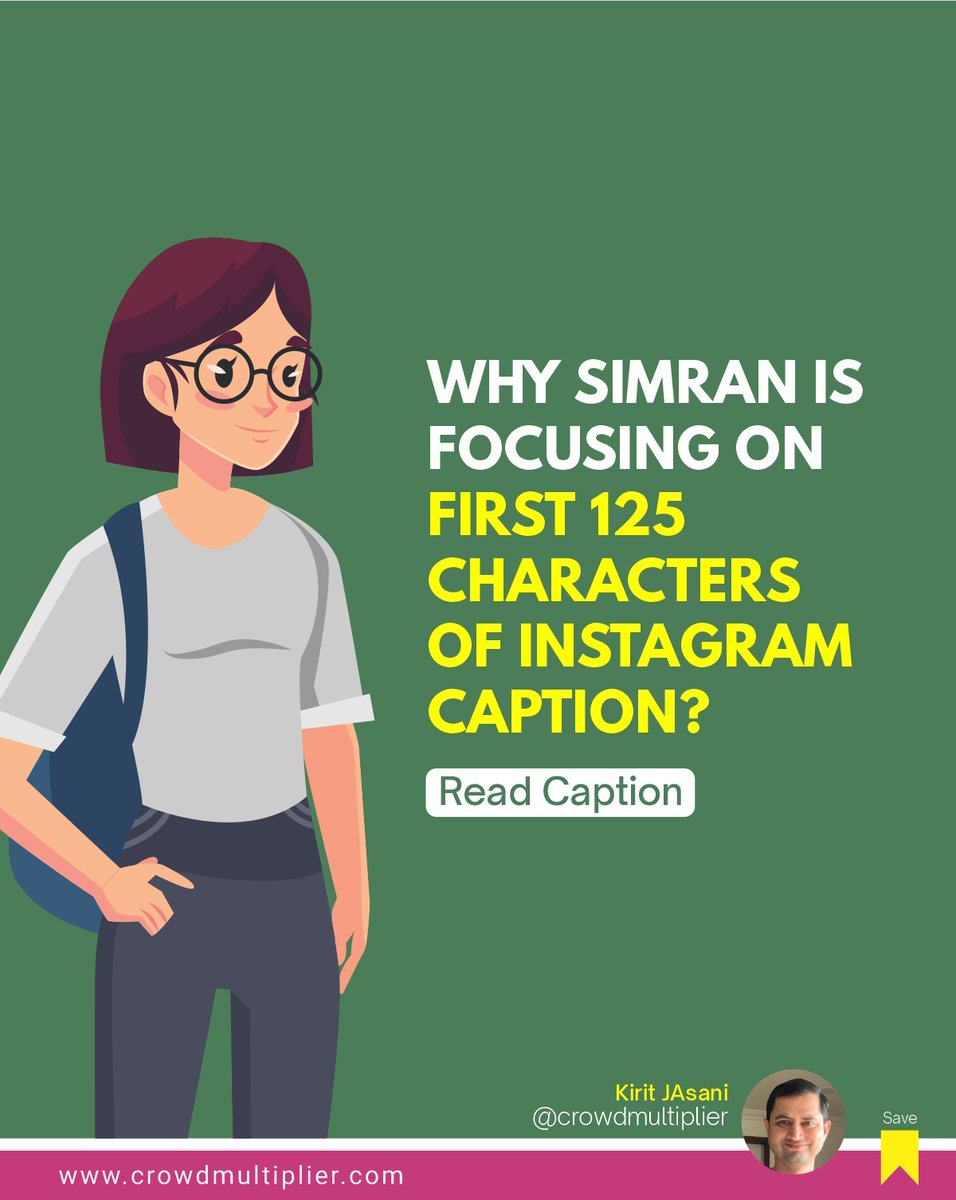 CrowdMultiplier's tweet photo. How to grab the attention of your target audience on Instagram?

I advised Simran to focus on the first 125 characters of the Instagram Caption.

Want to know why ? Read here https://t.co/hWewTyCCmC

#captionwriting #startuptips #KiritJAsani #CrowdMultiplier #InstagramStrategy https://t.co/OrpHLU6gwA