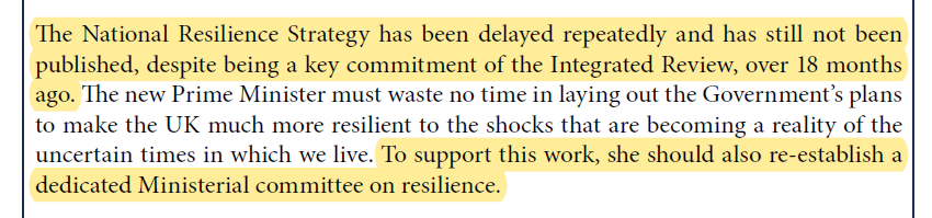 guyyeomans's tweet image. And the status of the National Resilience Strategy is specifically mentioned... cc @Selyst #NRS #criticalinfrastructuresecurity