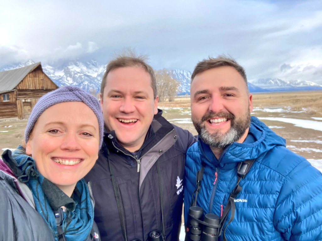 A day of exploring the Grand Teton National Park with these two lovelies. Trumpeter swans, Buffleheads & Moose being the absolute highlights #Friends