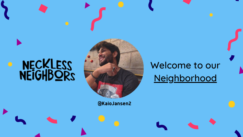 NeighborsList's tweet photo. Welcome @KaioJansen2.
You are whitelisted in @Necklesneighbor ๐๐ป
#NecklessNeighbor #Solana #NFT https://t.co/SWHBYUYLXk