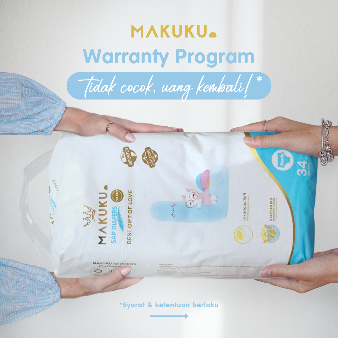 MakukuIndonesia's tweet photo. #MAKUKU menghadirkan Warranty Program bagi Moms and Dads yang tidak cocok dengan produk MAKUKU SAP Diapers Pro Care 😊

*syarat dan ketentuan berlaku https://t.co/vKtHtkX79X