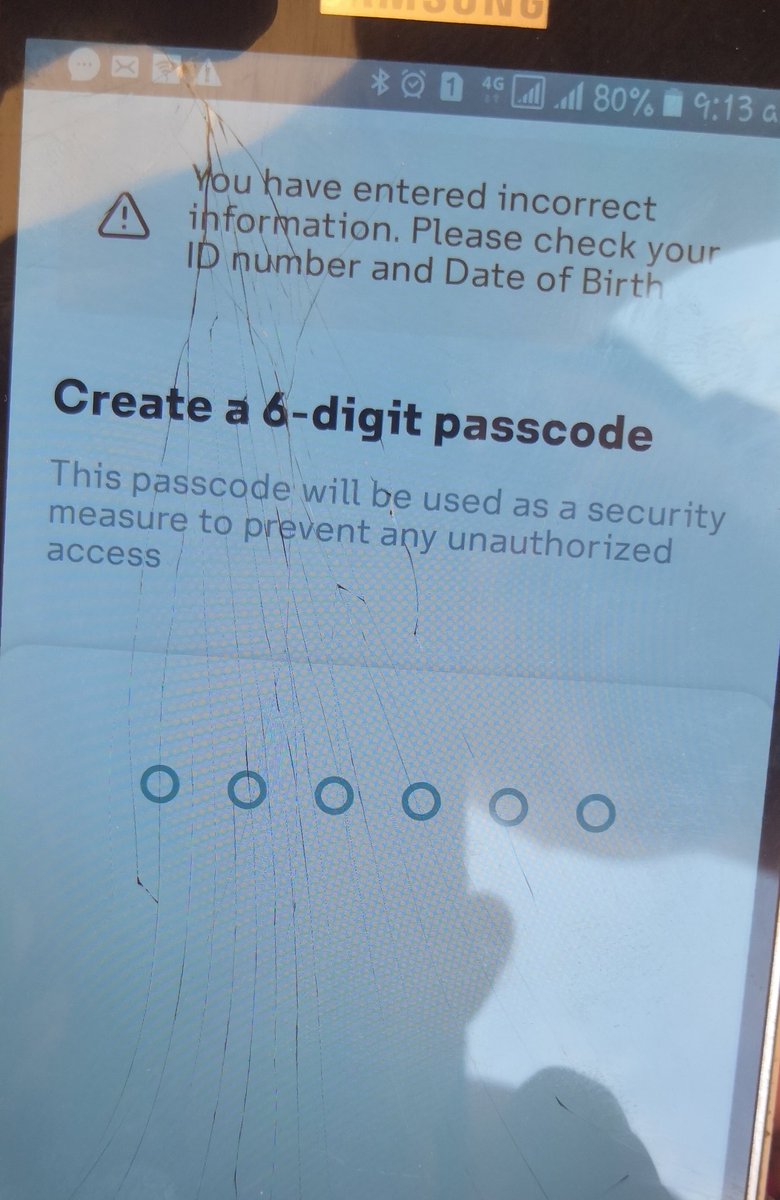 mtuh11's tweet photo. Hey @stcpay_ksa look at this. I forget my stc pay passcode. And now I click on forget password than it showing that my date of birth and I'd number is wrong even i enter everything correct. Many times I tried but same issue. Help me out from this. Thank you. @stcpay_ksa https://t.co/seS1c37O5o