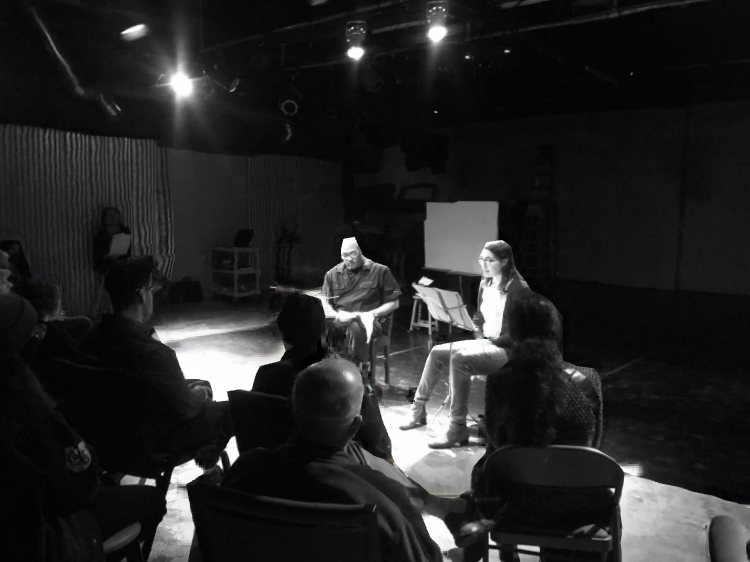 SiaBelarus's tweet photo. Ukrainian texts presented at @theimaginists  tonight. Great audience, powerful work: Tasia Pugach; Iryna Harets; Pavlo Arie; Anastasiia Kosodii. 
Read by: David Roby, Stephen Patterson, Tessa Rissacher &amp; Amy Pinto.
Thanks to @CITDUSA, John Freedman, and Philip Arnoult. https://t.co/NhjLTPTkX0
