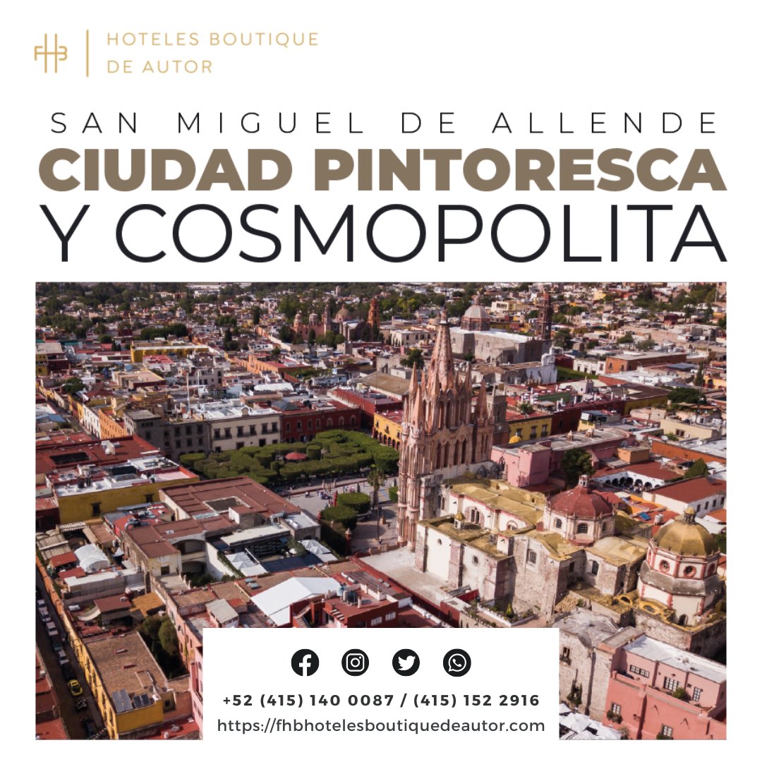 FHBhoteles's tweet photo. 🤎San Miguel de Allende Ciudad pintoresca y cosmopolita, ven a vivir su esencia. 

Da click aquí y reserva hoy tu estancia perfecta : https://t.co/t6aO9dklWM
#FHBhotelesboutiquedeautor #sanmigueldeallende https://t.co/BxongrPdFC