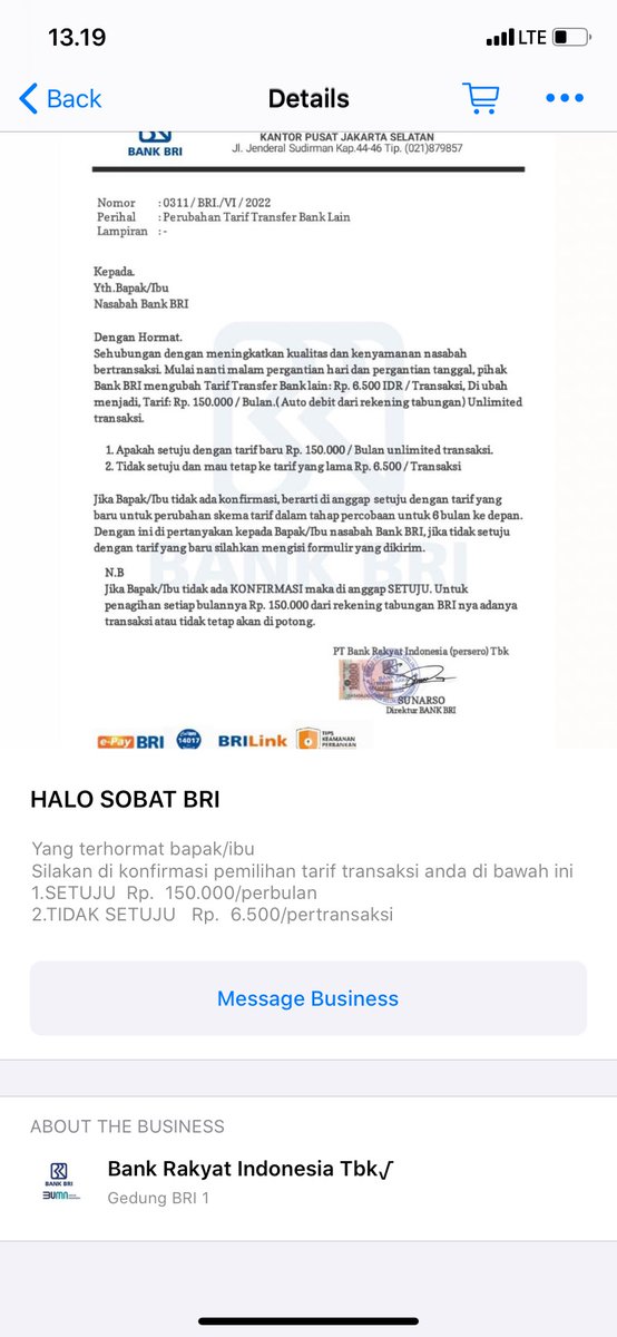 RafiDj_F's tweet photo. @kontakBRI mau tanya dong saya dapet wa yang kaya gini bener valid ga ya? https://t.co/2VeCN7Igws