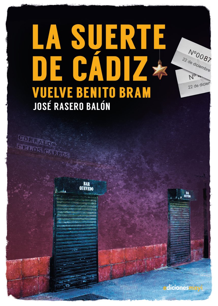 AnaEmayi's tweet photo. Me piden que hoy miércoles recomiende un libro. Ahí está: La suerte de Cádiz. Vuelve Benito Bram.  #Cadiz #novelanegra #RaseroBalon #edicionesmayi https://t.co/K7fzb3327Q
