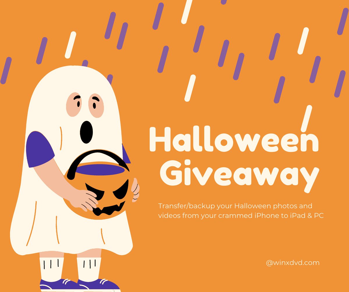 👻WinX MediaTrans#Halloween#giveawayis coming for you!👻 
Get your Halloween Treats Early!
🎃Get free licensed copy of WinX MediaTrans RIGHT NOW: winxdvd.com/giveaway/iphon…
🍬Also, treat yourself to 67% off your order:
winxdvd.com/specialoffer/i…
Hurry before these deals fly by!