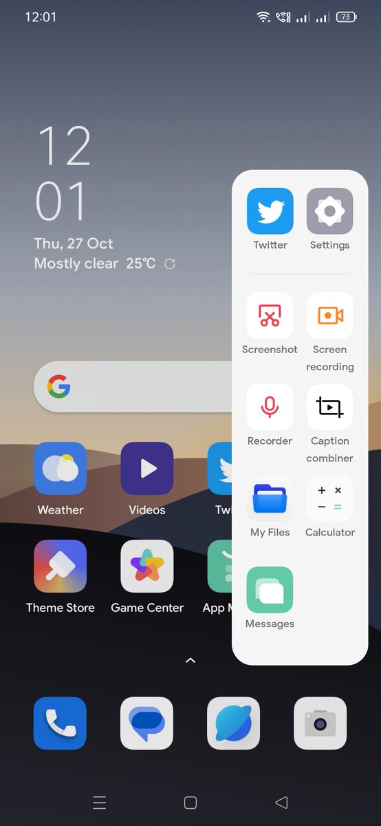 ravi3dfx's tweet photo. @colorosglobal Here is my #realmext #realmeui2.0 Sidebar π https://t.co/D3kncxmg3H