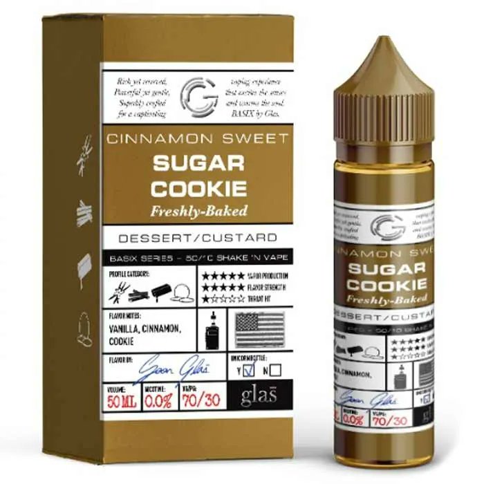 uk_vapour's tweet photo. Sugar Cookie Short Fill 50ml by Glas Basix. Warm buttery cookie dough, glazed with golden brown sugar caramel, finished with a cinnamon and nutmeg twist. Any 2 for just £25!👉🏻https://t.co/pikrbskAil #Glas #Basix #eliquid #vaping https://t.co/t4jJD6SkTE