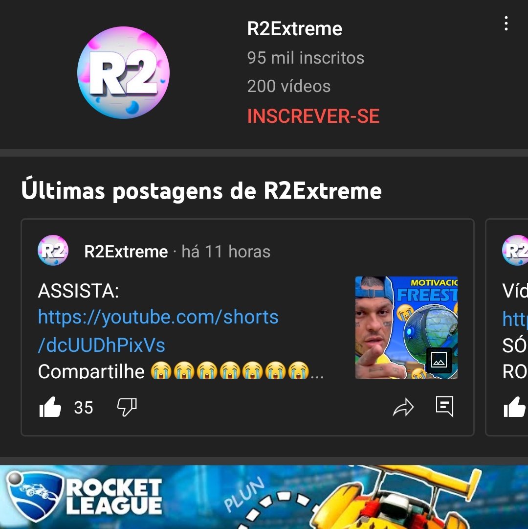 95k e exatamente 200 vídeos postados no canal, é muita história hein, carai mano, nem sei como chegou em 200 vídeos