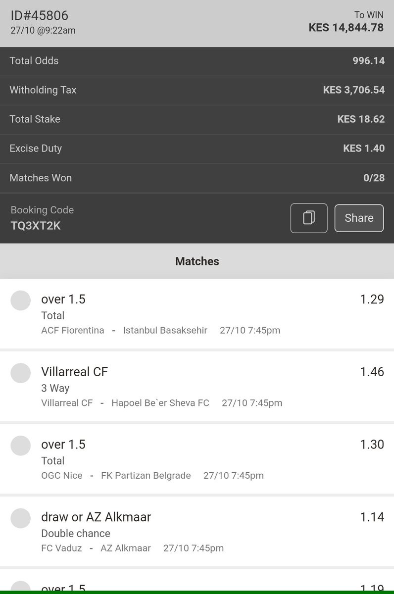 Amosie7's tweet photo. ~ Leo nitakuwa nasema ile slip hufai kumiss. ~

https://t.co/yvui5V3piN

 996 Odds na nmeeka na 21 bob 😁
 Nangoja 14k, 28 matches
 Train ya leo tu
#BetniOdibets #BetniJamo #BetExtraOrdinary #HappyHour https://t.co/UL9xKtg7RV