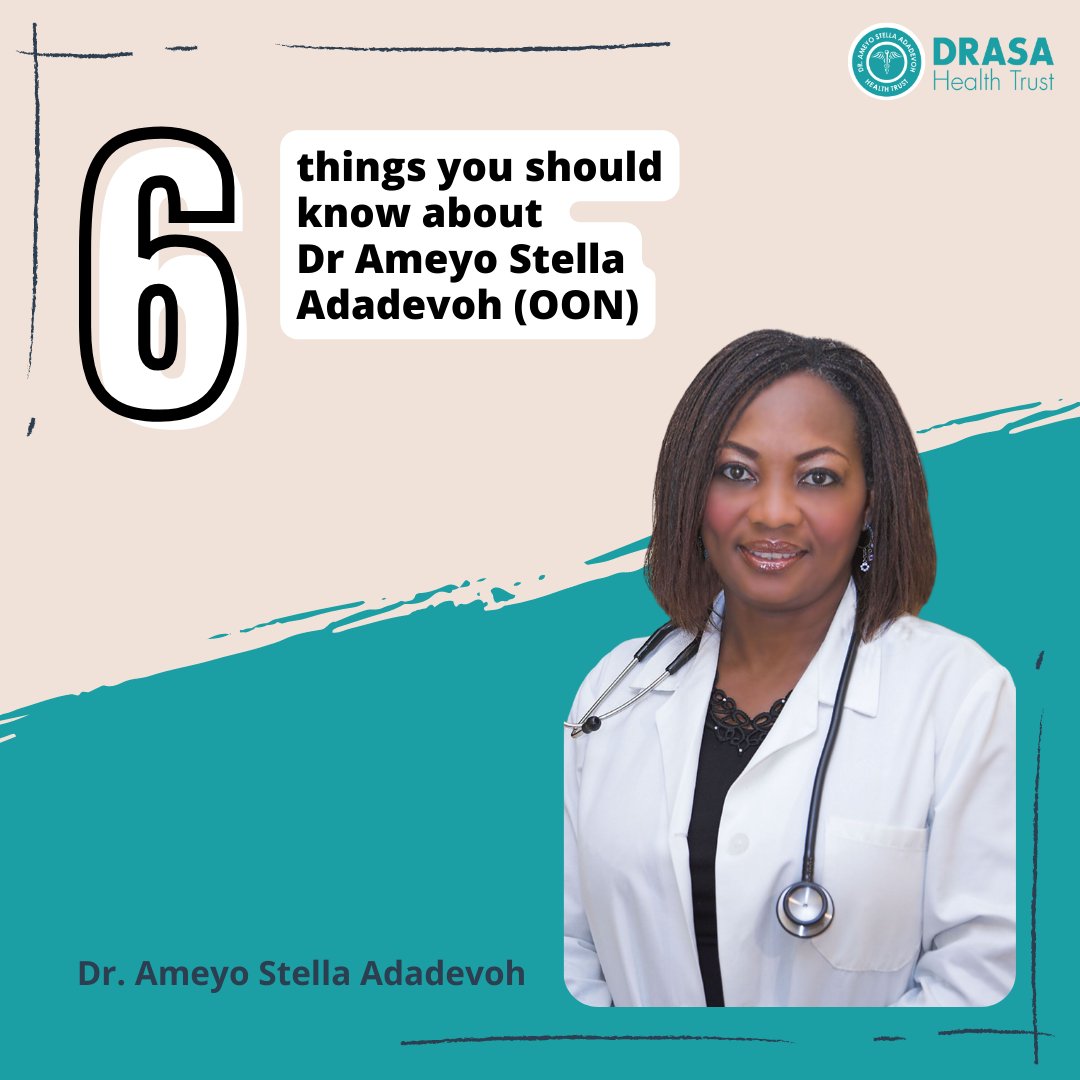 drasatrust's tweet photo. #OnThisDay in 1956, Dr. Ameyo Stella Adadevoh (OON) was born.

Here's a thread of 6 facts that you should know and share about her.

#DrAdadevoh #DrAmeyoStellaAdadevoh #Ebola https://t.co/iba6js0DP9