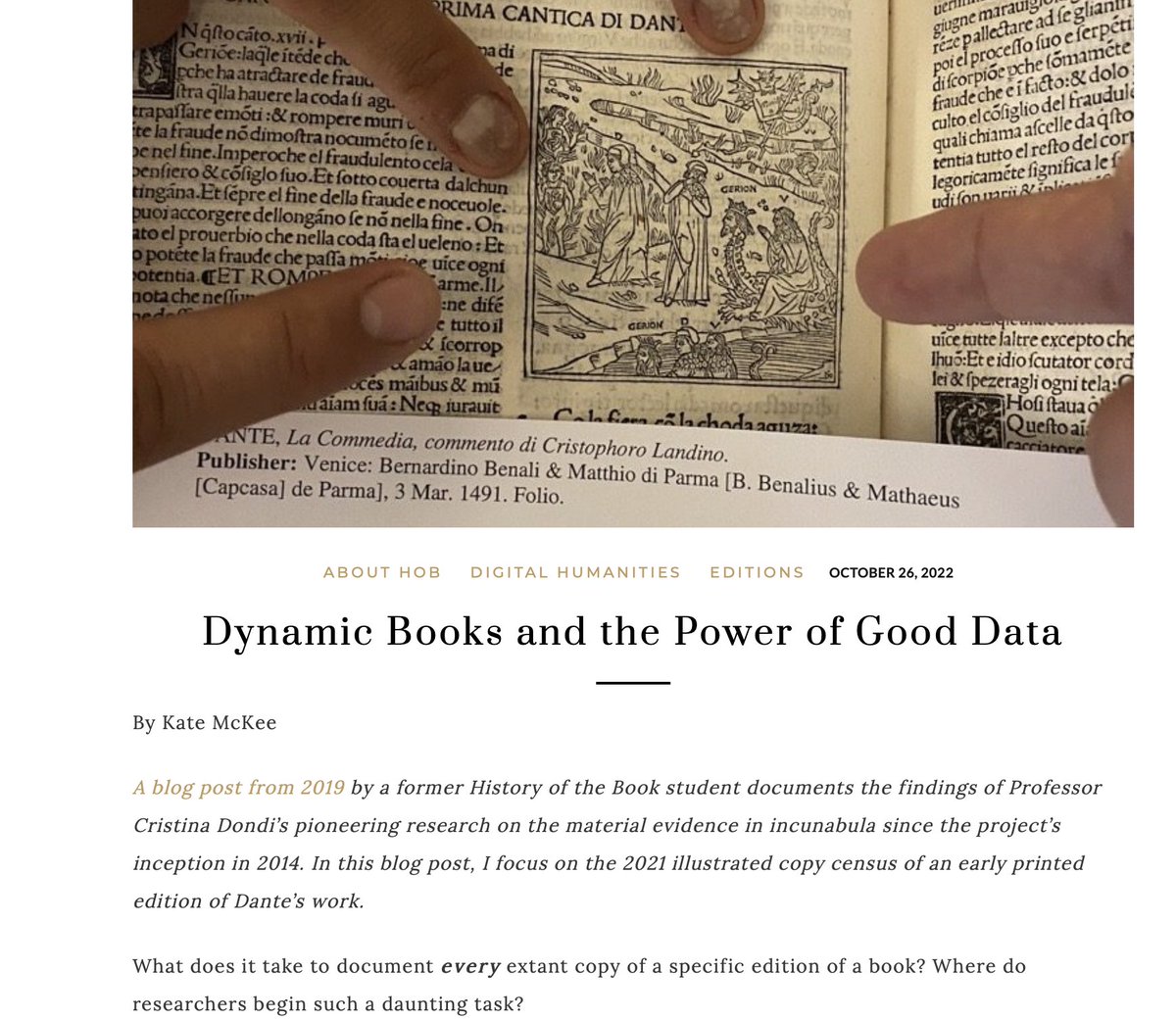 Next instalment in the series of #HistoryOfTheBook blog posts by <a href="/OxfordModLangs/">Oxford Modern Languages</a> Master students: report on <a href="/15cBOOKTRADE/">15cBOOKTRADE Project</a> session w/ Cristina Dondi, always a highlight! Thx <a href="/katherineemckee/">Kate McKee</a> @Dr_R_Bowen! #incunabula historyofthebook.mml.ox.ac.uk/dynamic-books-…