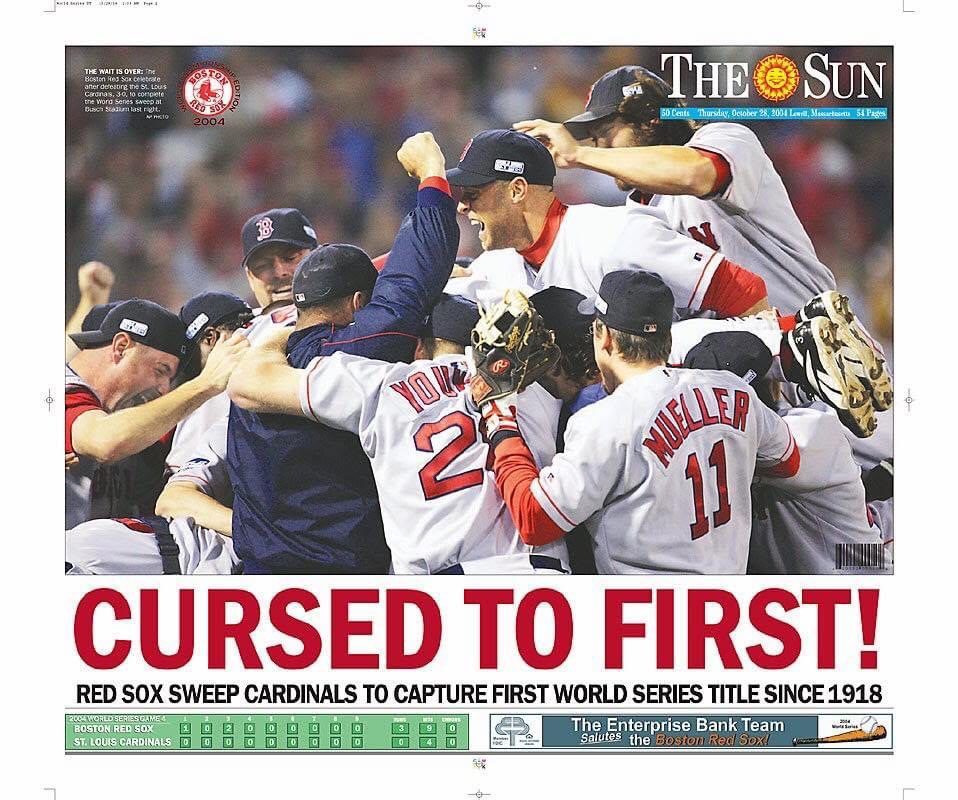 TODAY IN HISTORY 10-27-22 
After an 86 year wait, the Boston Red Sox finally captured a World Series trophy by beating the St. Louis Cardinals 4 games to 0. 2004 #todayinhistory #BostonRedSox #StLouisCardinals #WorldSeries