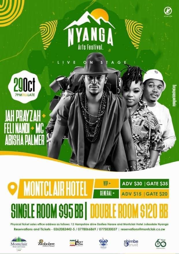 tourismzimbabwe's tweet photo. Today the Resort Town of Nyanga comes to life with the rhythmic heart beat of the Inaugural Nyanga Arts Festival! For details contact +263 242 268931
#EventsTourism
#MeetInZim
#ZimBho👍
#Vakatsha
#VisitZimbabwe
#VisitNyanga https://t.co/SxFtwXGh9p