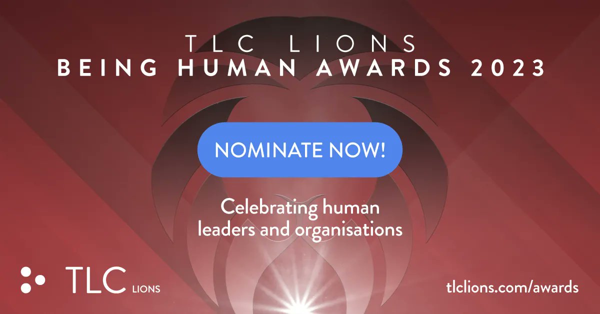Has someone at work made an impact of your life just by being...human?

The world needs more human leaders. We're celebrating those leading the way with our #BeingHumanAwards!

Know a leader who is humble? Supportive? A role model? Nominate them now: tlclions.com/awards