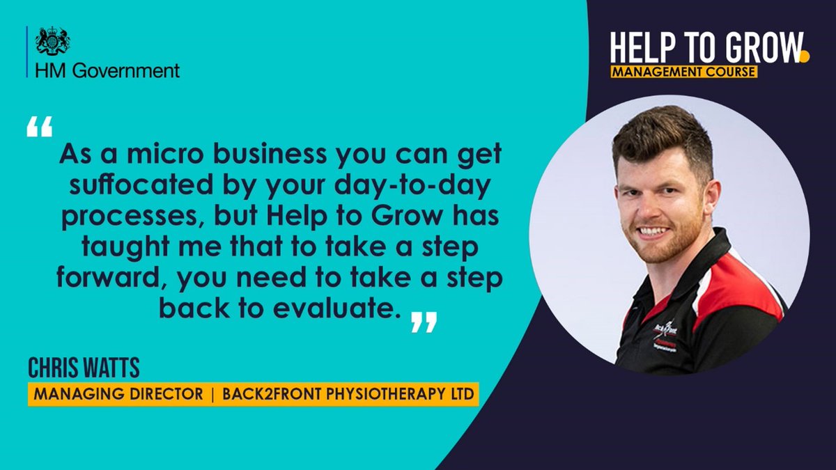 Chris Watts’ experience on the #HelptoGrow Management course at <a href="/CardiffMetCSM/">Cardiff School of Management</a> led to him expand his business. 

His new skills will boost his business <a href="/Back2FrontPhys/">Back2Front Physio</a>.

“It helped me understand strategies to make my company bigger &amp; better.”

Read more: ow.ly/eu2f50L4pqe