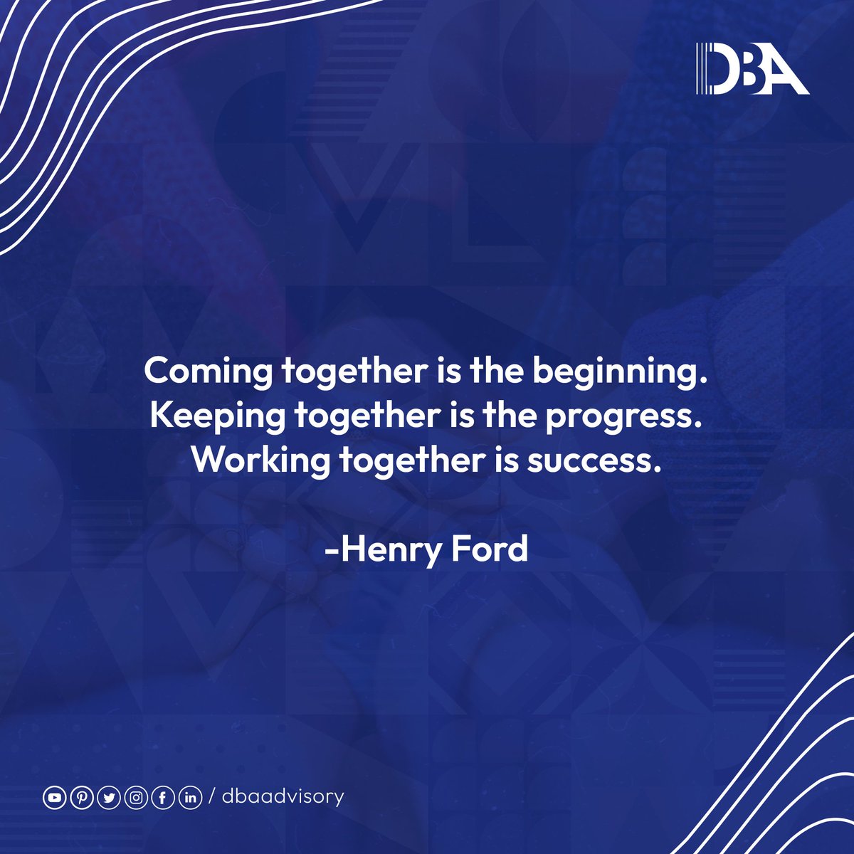 dbaadvisory's tweet photo. Do you want to be successful in your chosen career? Choose to be in the company of highly-motivated professionals from whom you can draw inspiration and guidance.
Explore career opportunities with us at https://t.co/DAFfVeM5Cg.
#DBAAdvisory #DBACreative #DBACareers #Outsourcing https://t.co/O5fpduFmur