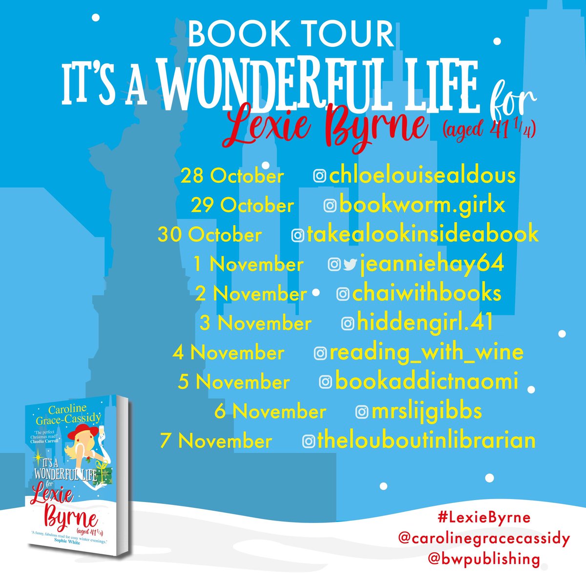 CGraceCassidy's tweet image. It’s A Wonderful Life for Lexie Byrne kicks off tomorrow!
#LexieByrne #bookbloggers #kindle #NewReleases #christmasbooks