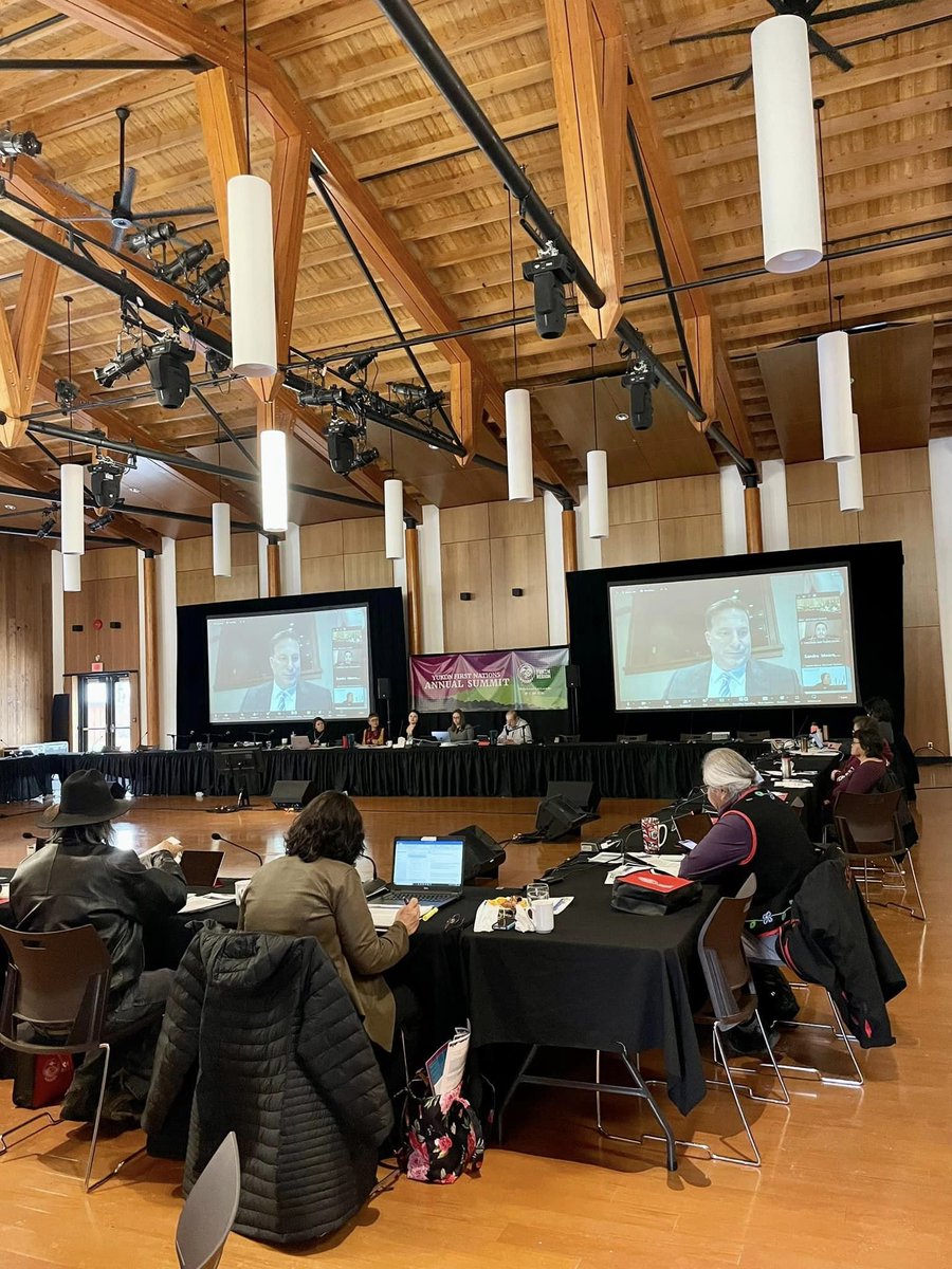afnyukonregion's tweet photo. Day 2 of the #YukonFirstNation Annual Summit was full of more important dialogue 🙌🏽
Thank you to Mins @marcomendicino and @stbstvdan who joined virtually to discuss key issues like #Justice ⚖️, #landuseplanning 🏞️, the #CommunitySafety Officer program &amp; more!

#AYukonThatLeads https://t.co/QvpkkGKNrh