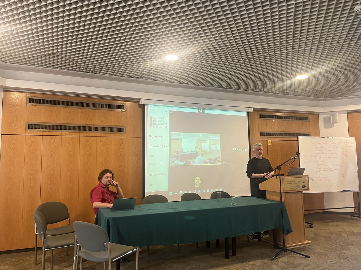 Great speech by <a href="/erant/">Eran Toch</a> on #privacy as an upper-middle class concept in its origins. Have to reconsider how we measure and research privacy among marginalized communities, referencing paper by <a href="/profmgilman/">Michele Gilman</a>: papers.ssrn.com/sol3/papers.cf…