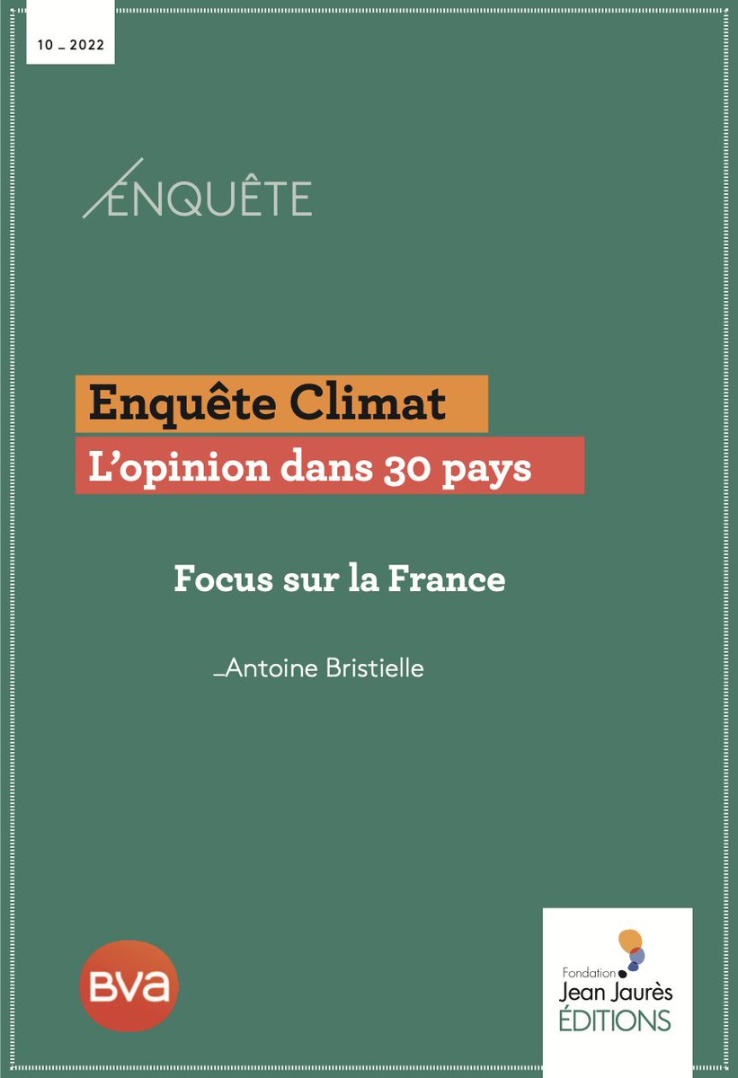🔴📊 #COP27: La Fondation est partenaire de l'enquête #climat de la <a href="/EIB/">European Investment Bank</a> réalisée par @BVA_France. 

Retrouvez les résultats dès aujourd'hui avec les analyses d'<a href="/A_Bristielle/">Antoine Bristielle</a>, <a href="/AZulfikarpasic/">Adélaïde Z</a> &amp; Anne-Laure Gallay. 

🇫🇷 jean-jaures.org/publication/en…
🇪🇺🇬🇧🇨🇳🇺🇸 jean-jaures.org/publication/en…