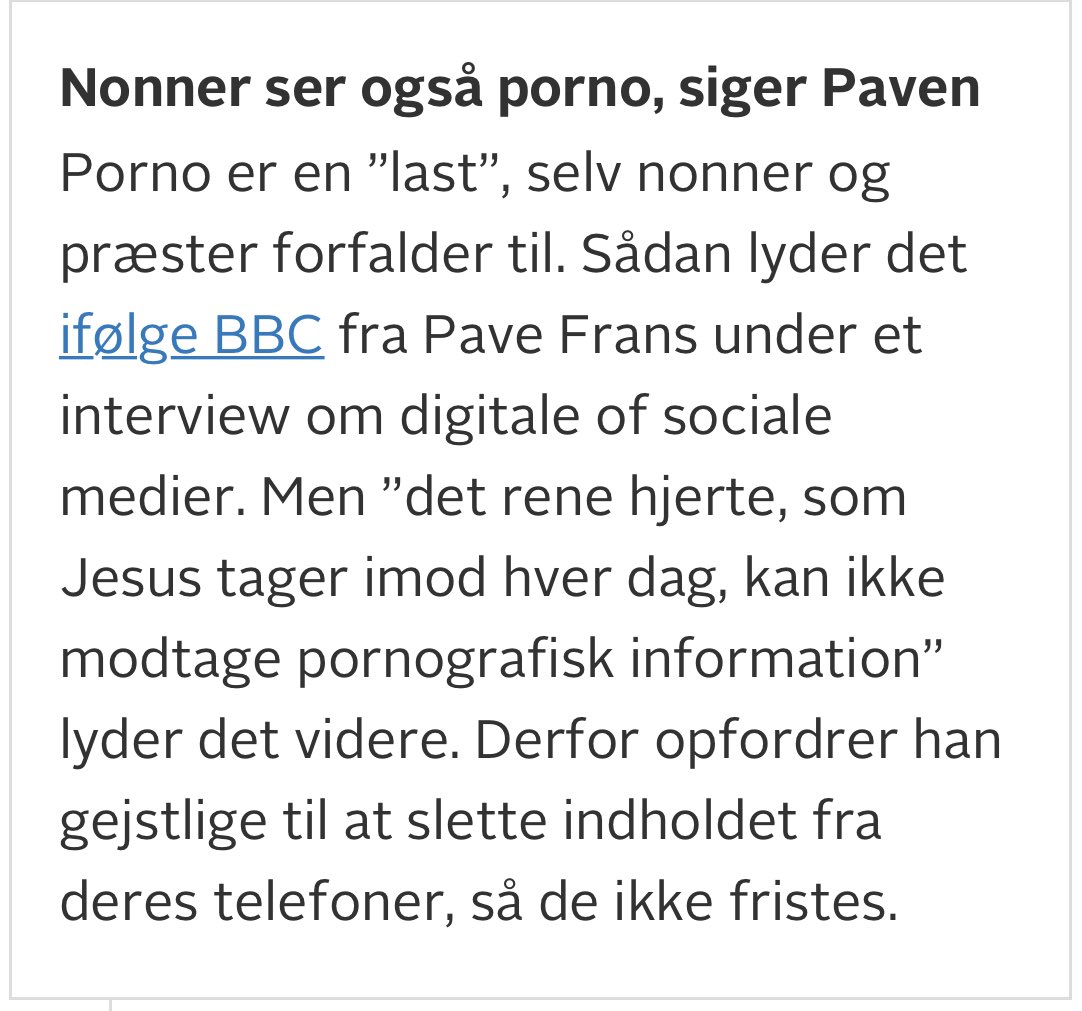 Fordi Paven er så ren og fin, ved han slet ikke, at det er lidt svært at “slette pornoen” fra sin telefon. Den pæne mand, altså!
