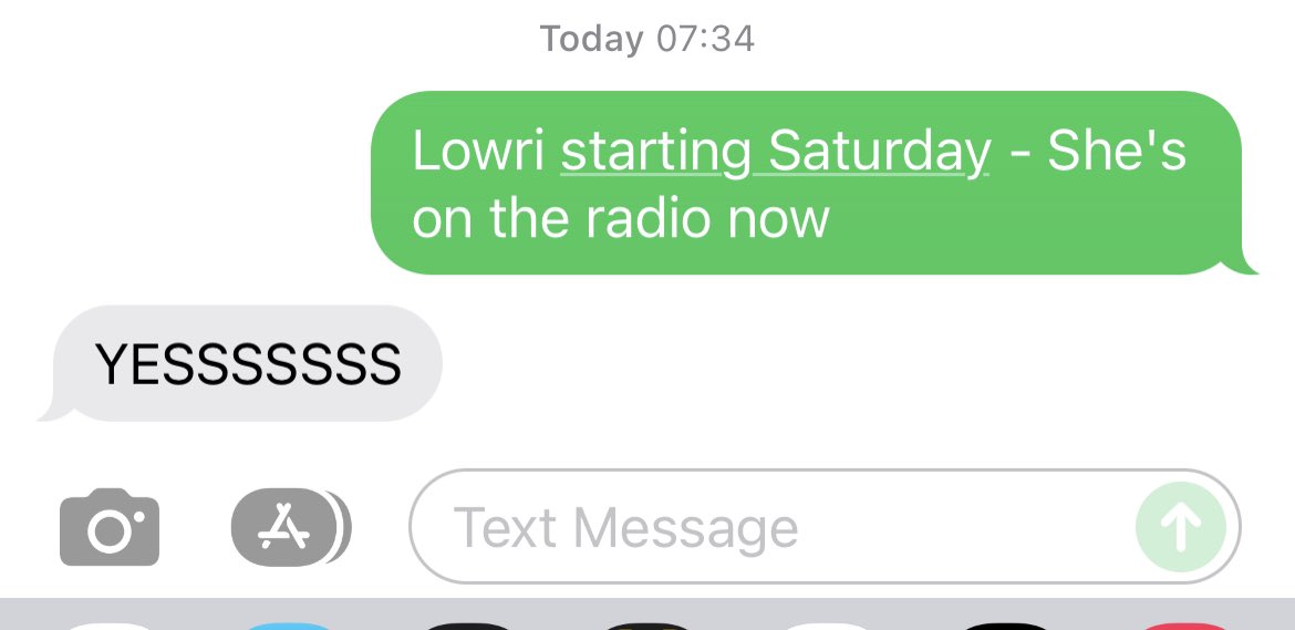 When you text your daughter to tell her <a href="/LNorkett/">Lowri Norkett-Morgan</a> is starting on Saturday - she’s so excited and thankfully it’s 7.30am so a little lie in this week 🤣🤣