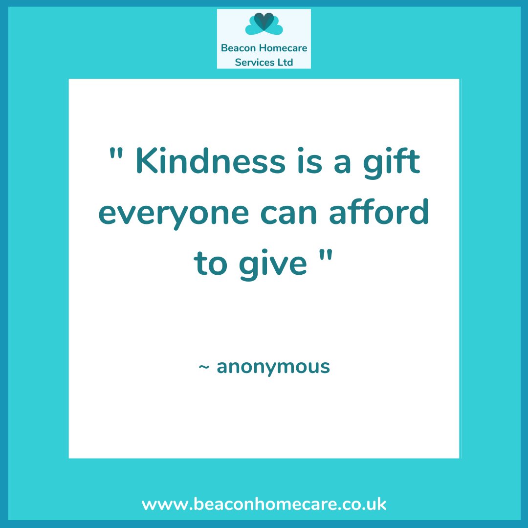 “Kindness is a gift EVERYONE can afford” ~ anonymous

Get in touch with us today if you would like to be considered for future vacancies:

📧lisa@beaconhomecarecumbria.co.uk
🌐bit.ly/careersatbeacon

#carequotes #carers #cumbriajobs #kindquotes