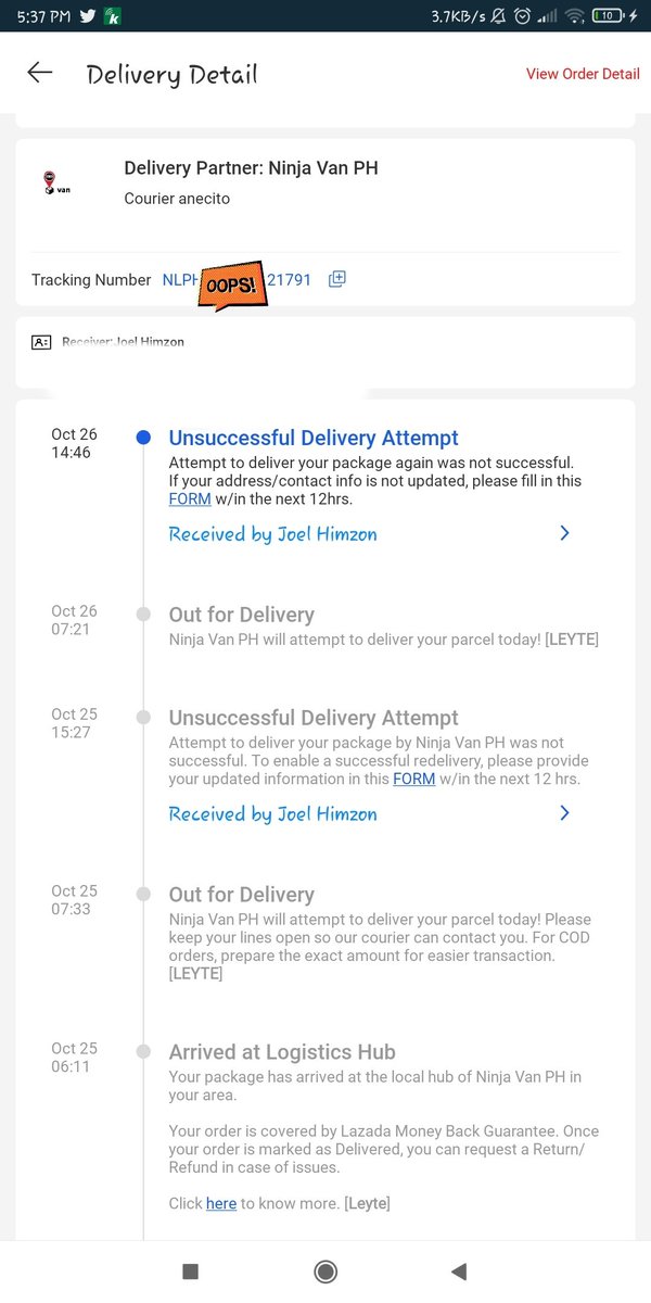 JoelHimzon's tweet photo. Dear NINJA VAN PH , your service sucks. Spare us the stress and the trouble of dealing with your shitty service. Mag sara na kayo putang ina nyo!!..😠😠😠

@LazadaPH
#UninstallLAZADAPH
#ShutdownNinjaVanPH https://t.co/j9vzaWDlaD