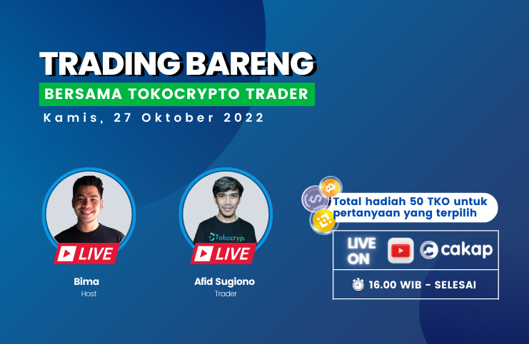Tokocrypto's tweet photo. Trabar Tokocrypto Eps. 71
"Masuk DOGE sekarang masih bisa?" Yuk Kupas Tuntas Alasan Market Kripto Melonjak!

Simak selengkapnya di  TRABAR LIVE! 🛋️ Eps. 71 
Hari ini, Kamis 27 Okt 2022, pukul 16.00 WIB
👉https://t.co/ZHPan6N6l2

#tokocrypto #trabar https://t.co/T7LdCrWr43