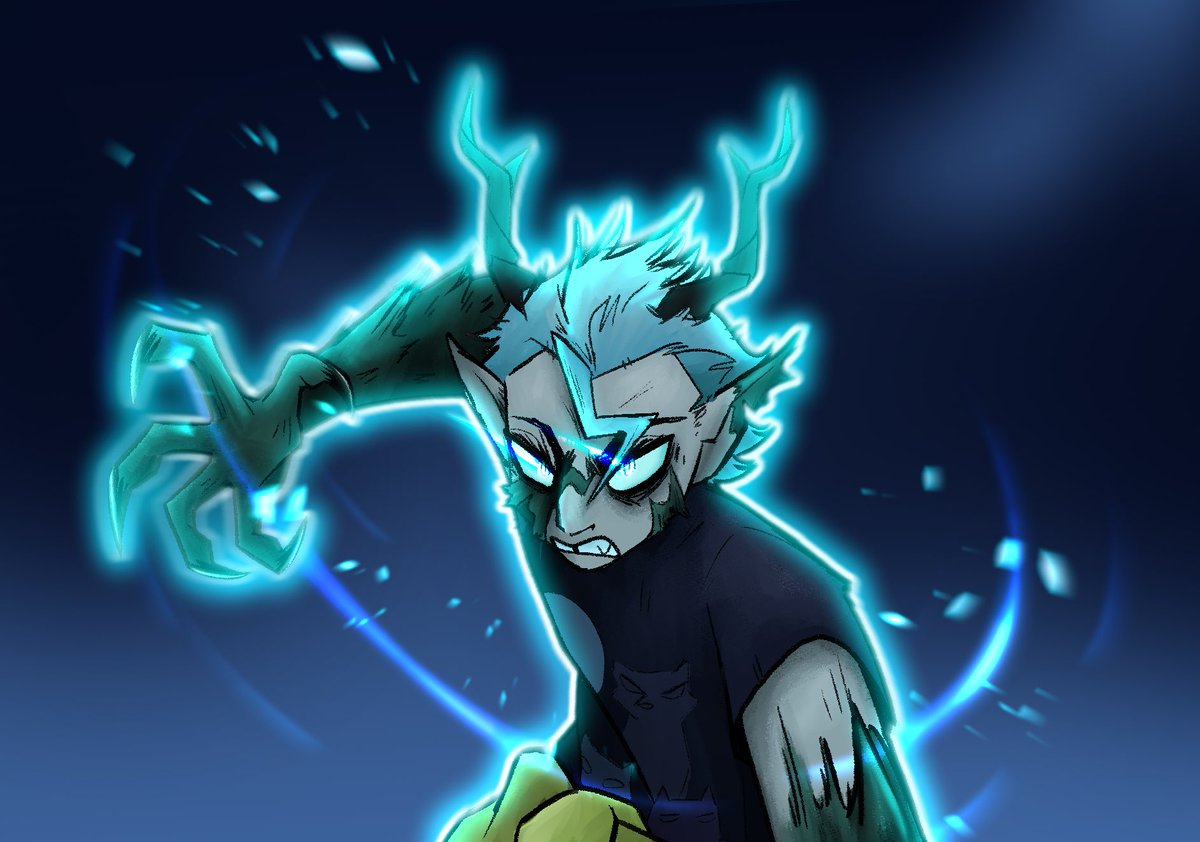 ArrowArtt's tweet photo. I keep forgetting to post things. Anyway I did the owl house s3 redraw lots of folks have been doing. Possessed Hunter my beloved.. https://t.co/pn7P8vxfPO