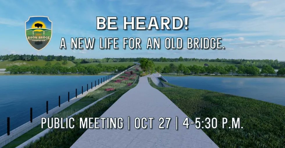 VisitQuadCities's tweet photo. You are needed to help make the @BisonBridge a reality.
Turning the I-80 Bridge into a national park would be an economic driver for the area as well as a first-of-its-kind world attraction. 
Here's info on the next meeting: https://t.co/vbTAC1CF2t 
#VisitQuadCities #BisonBridge https://t.co/l7kyt3C95w