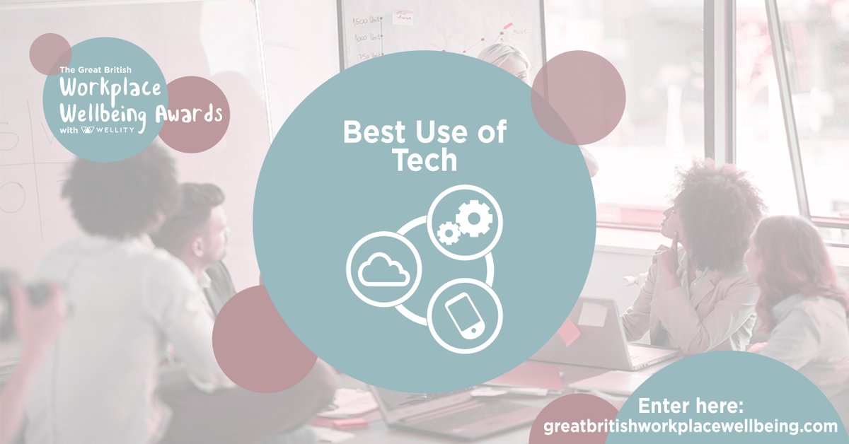 Has your business utilised #tech to maximise your #workplacewellbeing strategy? 👨🏾‍💻

Enter #GBWWA and the Best Use of Tech category here: …workplacewellbeing.awardsplatform.com

<a href="/BeWellity/">Wellity</a>  #workplacewellbeing #worksupport #gbwwa #mentalhealthawareness
