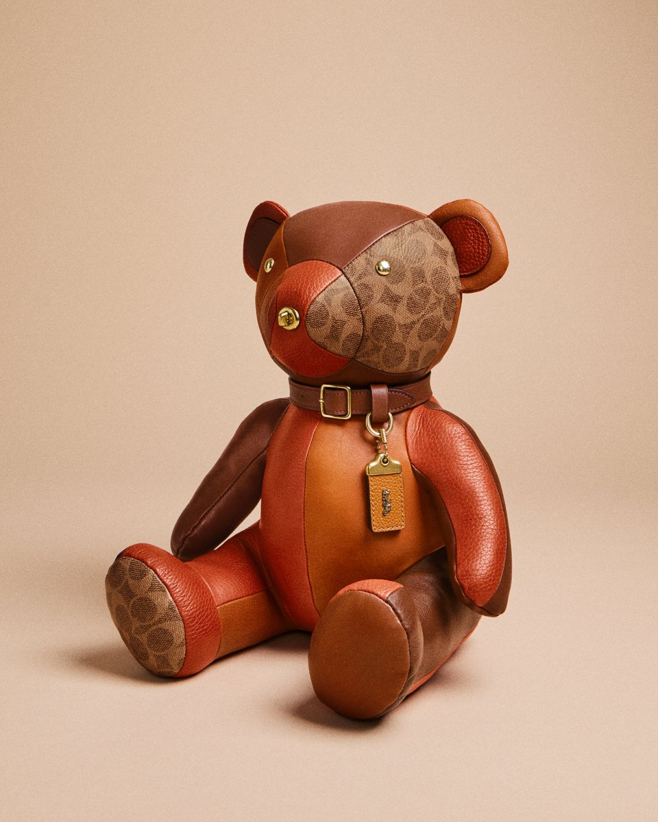 Coach's tweet photo. How it started ➡️ how it's going. Our #CoachReLoved bears are remade from parts of pre-loved, deconstructed bags—and cuddly proof that a little (re)love goes a long way. https://t.co/6dmVw5VkDL #CoachNY https://t.co/50Xe6Wr8Vj