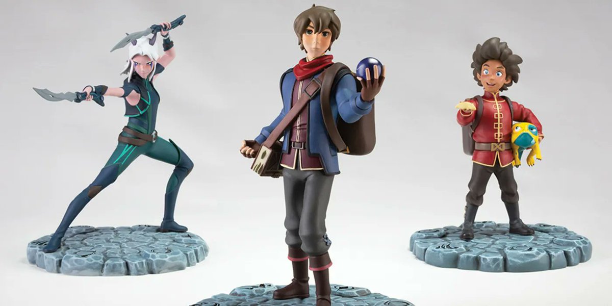Check out this exclusive first look at the latest @DarkHorseDirect statuettes, celebrating the return of @netflix's #TheDragonPrince with Callum, Ezran, and Rayla: buff.ly/3W7iOPb