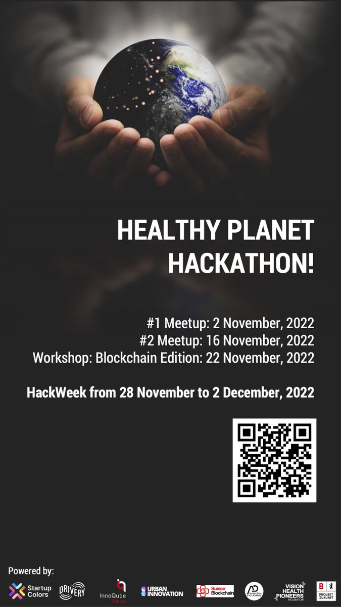 🚨SPECIAL #HACKATHON WEEK ALERT! 🚨
⚡28 November to 2 December 2022

❓The Healthy Planet Hackathon gives you the chance to develop and test your ideas, meet potential partners, and launch your own #startup journey. 🚀

👉 Make sure you register: lnkd.in/eua6NCDE