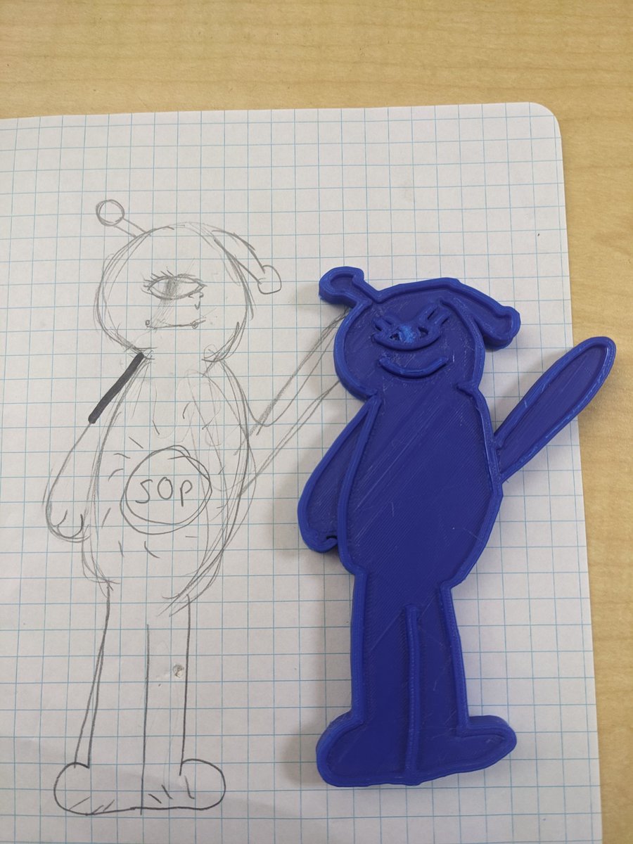 Underrated feature of @tinkercad importing svg files so students can 3d print their drawings.