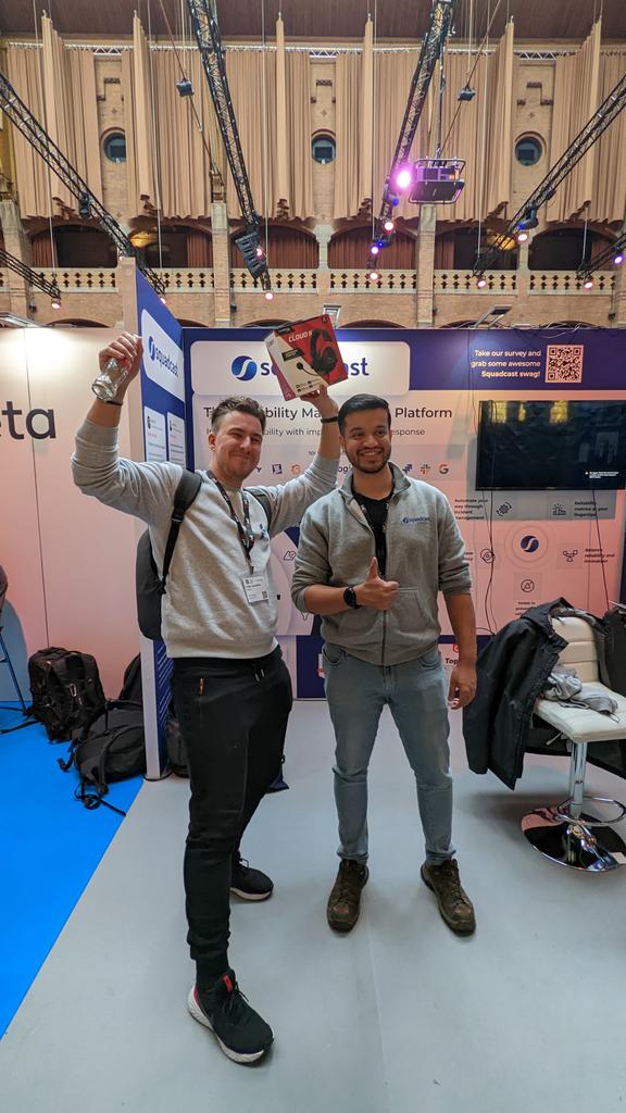 squadcastHQ's tweet image. And we have our reliability wordle winners @SREcon EMEA ! 

In first place we have Ramin from @Decathlon who wins the Nintendo switch ! 

In second and third place we have Vasili from @TomTom and Lukas from @Hostinger who win the headphones! 

#SREcon22 #wordle #winners