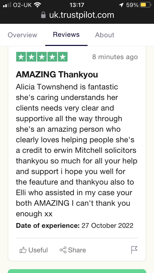 This is why I love my job, what a lift this has given me today.  Thanks to <a href="/EllieTaylorIM/">Ellie Taylor</a> for her hard work on this to achieve a great result for our client <a href="/PIandMedNeg/">Irwin Mitchell Personal Injury & Med Neg</a> #experthandhumantouch